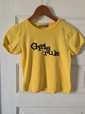 Simpatico Yellow "Girls Rule" Short-Sleeve Kids Tee